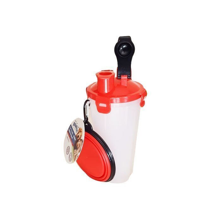 Pawise 2-in-1 "Treat&Water" Set de voyage - 2x450ml | pour chiens