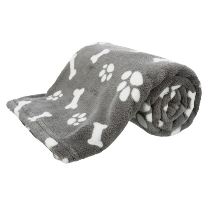 Trixie Couverture Kenny, en peluche, gris | pour chiens et chats