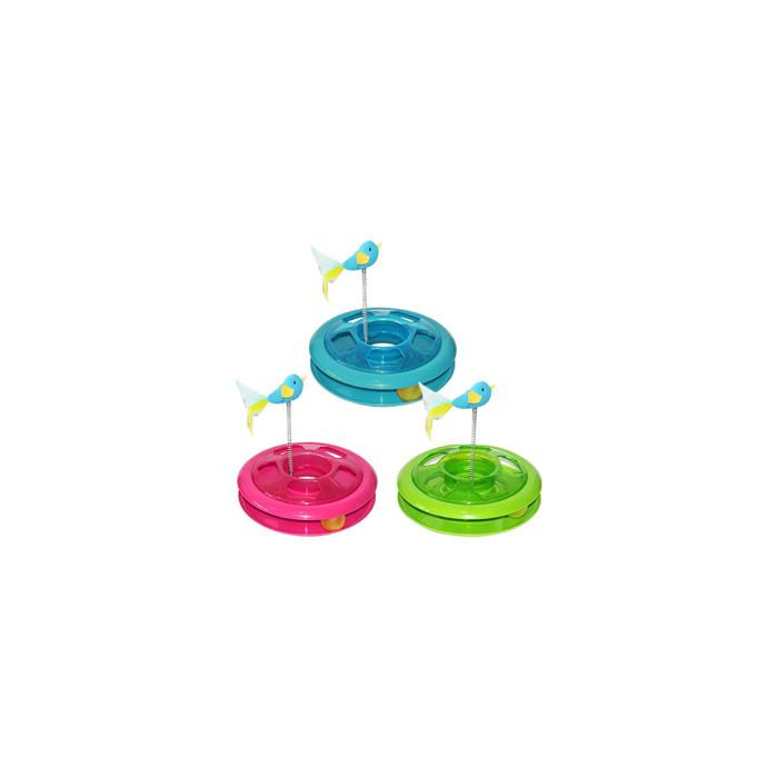 Pawise "Roundabout" avec balle et oiseau 26cm | Cat Activity