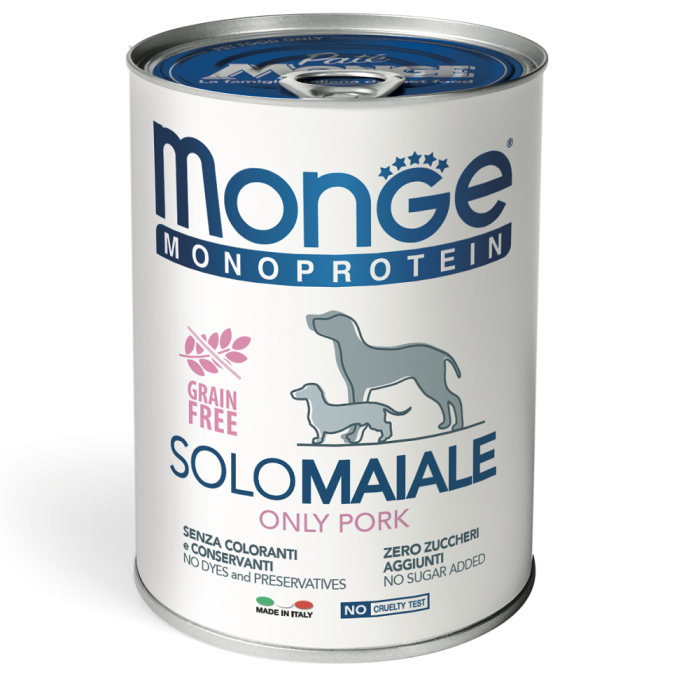 DE Monge Speciality Line monoprotéine Paté, en boîte - Porc, 24 x 400g | Nourriture pour chiens