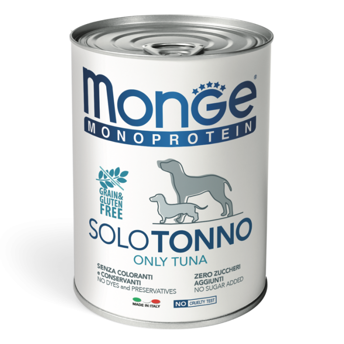 DE Monge Speciality Line monoprotéine Paté, en boîte - Thon, 24 x 400g | Nourriture humide pour les chiens