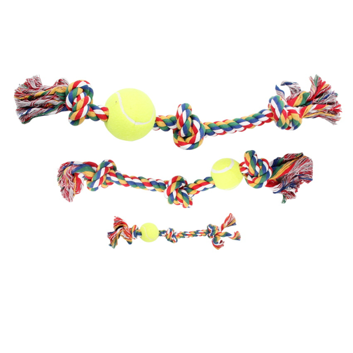 Pawise Jeu de corde avec balle de tennis, coloré