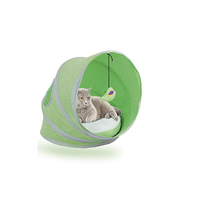 Pawise Pop-Up Deluxe tente avec jouet pour chats, 38x38x43cm