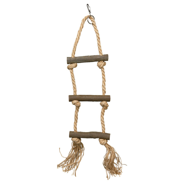 Trixie Natural Living Echelle corde - 3 barreaux/40 cm, par ex. pour perruches, canaris