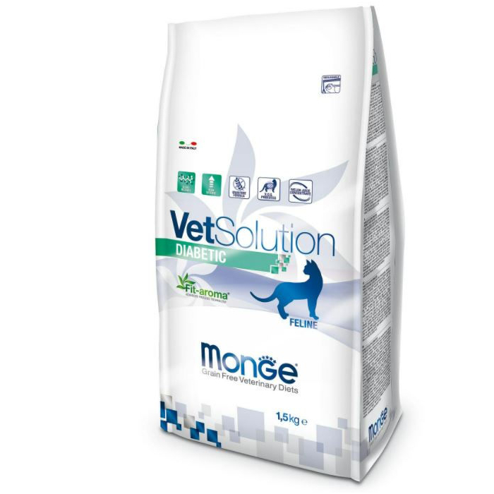 DE Monge Vet Solution Feline, Diabetic | Nourriture sèche pour chats