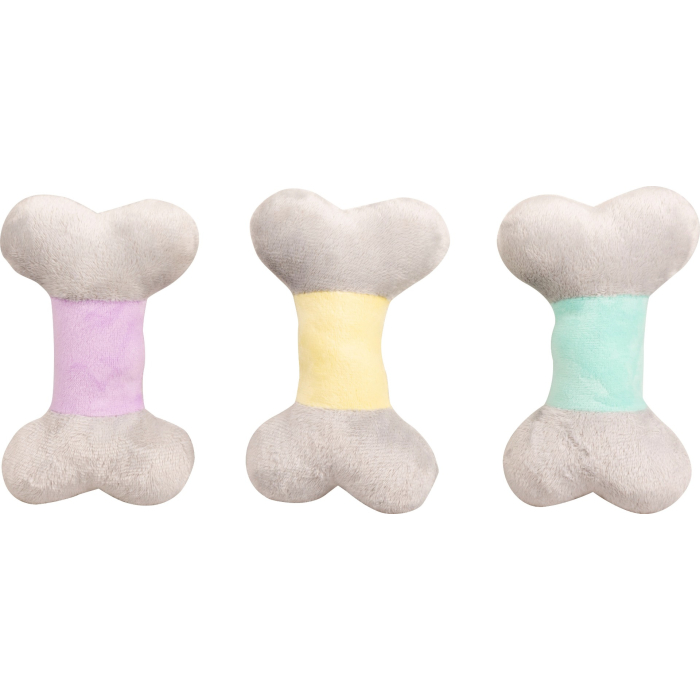 Pawise "Pupply Life" Os en peluche pour chiens, assorti, 15cm