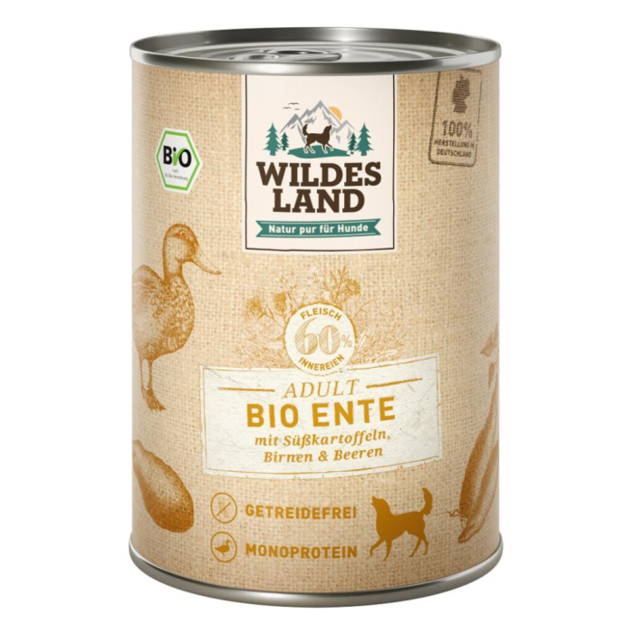 Wildes Land Adult BIO canard patate douce | Nourriture humide