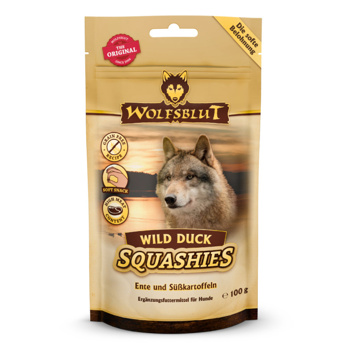 PV WOLFSBLUT Wild Duck Squashies - 8x100g | pour chiens