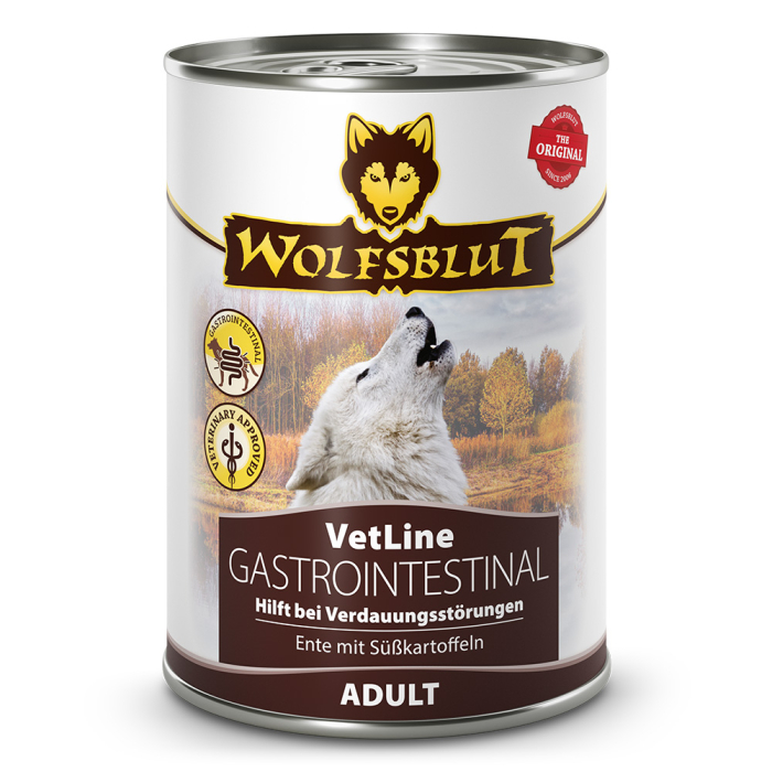 PV WOLFSBLUT VetLine nourriture humide GASTROINTESTINAL - 6x395g