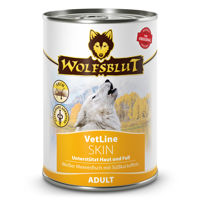 PV WOLFSBLUT VetLine nourriture humide SKIN - 6x395g