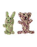 Pawise "Rope Knot" lapin ou ours, noué, 14cm 