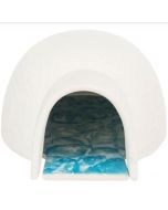 Trixie Igloo pour rongeurs avec plateau rafraîchissant, blanc-bleu | 13x9x15cm
