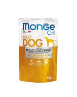 DE Monge Grill Dog Grain Free Adult - Poulet & Dinde, 24x100g | Nourriture humide