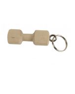 SH porte-clés haltère en bois, ca. 5 x 2,5cm