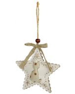 BB ornamente de noël "étoile avec un chat" | 11cm