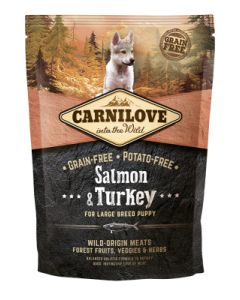 Carnilove Canine Puppy Large Breed Saumon & Turquie | Nourriture sèche pour chiots 