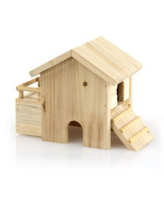DE SP Maison en bois pour hamsters - 26x14x18.5cm