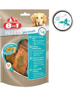 DE 8in1 Filet de poulet Pro Breath S - 80g | Snack pour chiens
