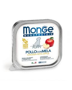 DE Monge Dog Puppy monoprotéine - Poulet & Pommes, 24 x 150g | pour chiots