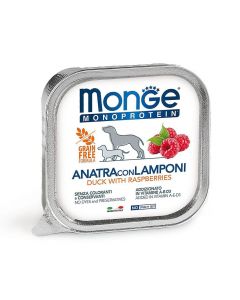 DE Monge Dog Adult Monoprotéine Superpremium - Canard & Framboises, 24 x 150g