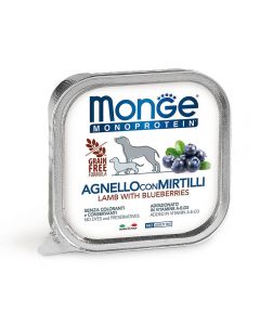 DE Monge Dog Adult monoprotéine Superpremium - Agneau & Myrtilles, 24 x 150g