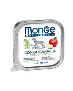 DE Monge Dog Adult Monoprotéine - Lapin & Pommes | Nourriture humide pour chiens