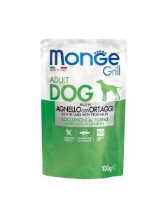 DE Monge Grill Dog Grain Free Adult - Agneau, 24x100g | Nourriture humide
