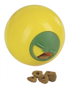 Kerbl Snack ball pour chats et poulets, jaune - ø 7,5 cm