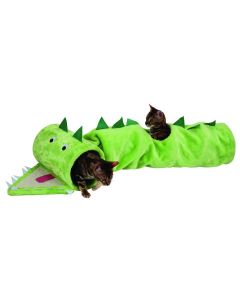 Kerbl Tunnel pour chats vert Schnippi, 20x125cm