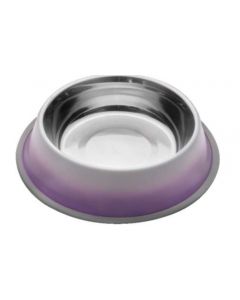 JS Écuelle en acier Ambre, violet-blanc | pour chiens