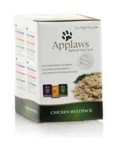 DE Applaws poulet multipack sachet - 12x70g | Aliment complémentaire humide pour chats
