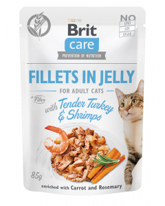 Brit Care Cat - Filets en gelée - Dinde & Crevettes 