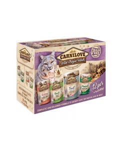 Carnilove Feline Adult Ragout - Multipack (4 variétés) - 12x85 g | Aliments humides pour chats