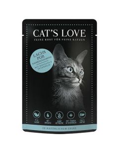 DE Cat's Love Adult, Saumon PURE - 12 x 85g | Nourriture humide pour chats