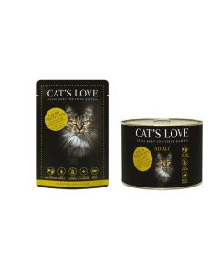 DE Cat's Love Adult, Veau & Dinde | Nourriture humide pour chats