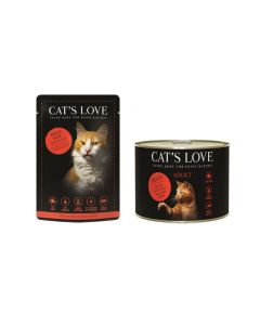 DE Cat's Love Adult, Boeuf PUR | Nourriture humide pour chats