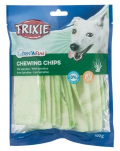 Trixie Denta Fun Chips à mâcher avec algue de Spirulina en peau de buffle