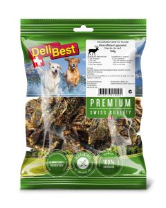 DeliBest Premium Viande de cerf séchée, 150g | Snack pour chiens