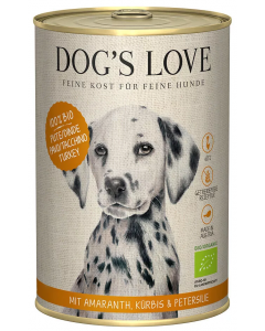 DE Dog‘s Love BIO dinde, amarante, citrouille & petersil | Nourriture humide