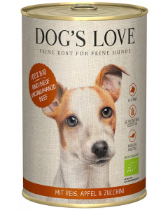 DE Dog‘s Love BIO boeuf, riz, pomme & courgette | Nourriture humide