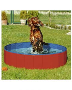 Piscine pour chien "Doggy Pool" rouge/bleu