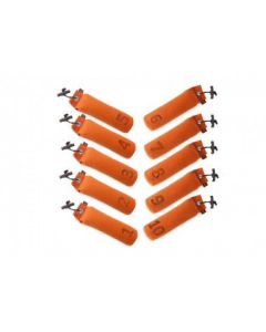 Firedog Lot de 10 dummies standard, 500g - orange, numérotés de 1 à 10