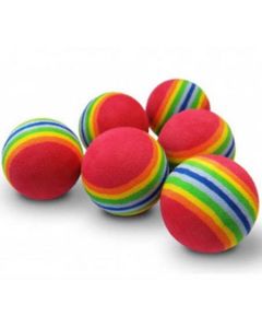 Pawise "Rainbow" balle en mousse pour chats, rouge/multicolore - 1 pc.