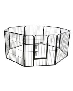 Kerbl Enclos pour chiens et chiots en liberté, noir, métal - 8x80x77cm