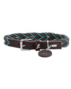 Hunter Solid Education Cord collier | brun foncé/turquoise