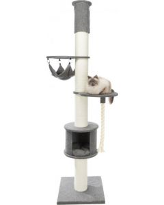 Trixie Arbre à chat XXL Fidele, du sol au plafond, 220–250 cm, gris 