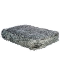 Coussin Yelina, angulaire, noir-gris
