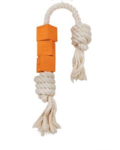 LR Blocs de caoutchouc naturel sur corde, orange 