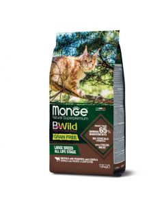 DE Monge BWild Grain Free Large Breed, Buffalo - 1.5kg | Nourriture sèche pour chats