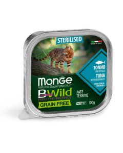 DE Monge BWild Grain Free Sterilised, Thon - 32 x 100g | Nourriture humide